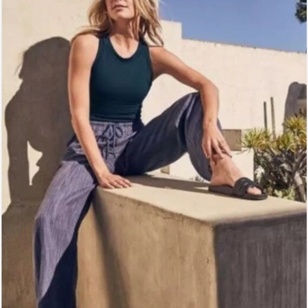 Athleta Dark Blue Wide-Leg Pants